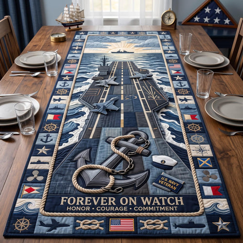 Navy Pride Quilted Table Runner GFTOMA13788