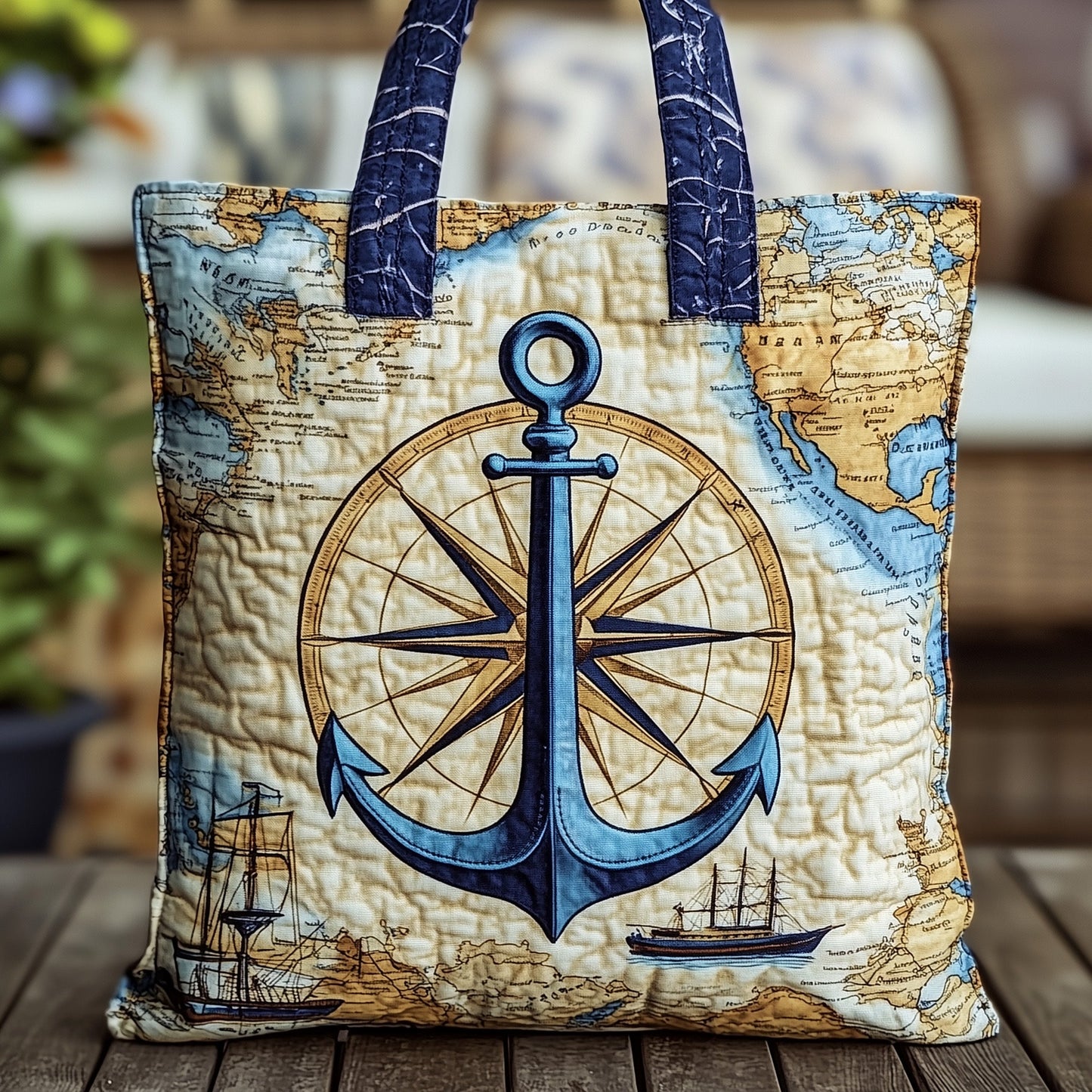 Nautical Quilted Tote Bag GFTOMA1382