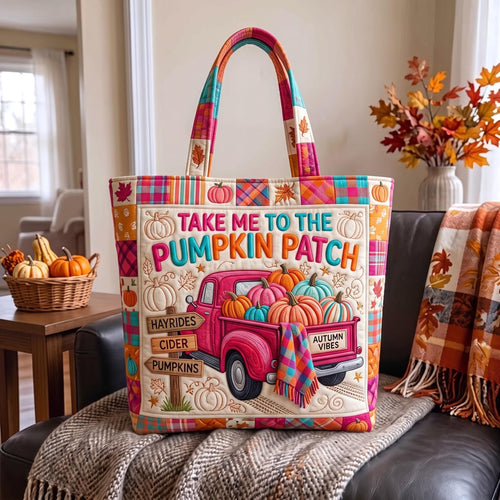 Pumpkin Patch Quilted Tote Bag GFTOMA13833