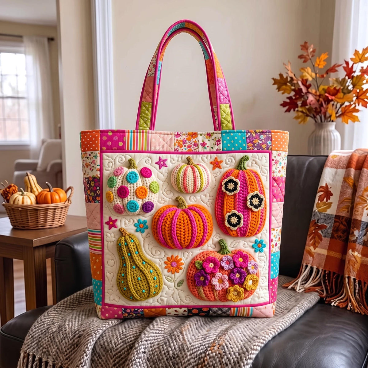 Pumpkin Parade Quilted Tote Bag GFTOMA13834