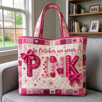 Pink October Quilted Tote Bag GFTOMA13835