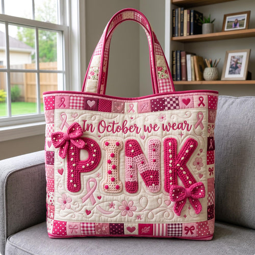 Pink October Quilted Tote Bag GFTOMA13835