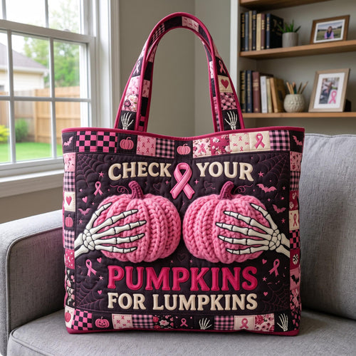 Pumpkin Support Quilted Tote Bag GFTOMA13837