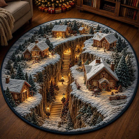 Winter Village Quilted Round Mat GFTOMA13918