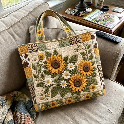 Sunflower Patch Quilted Tote Bag GFTOMA13931C2