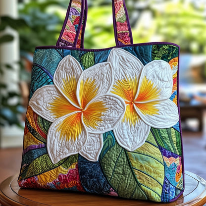 Plumeria Blossom Quilted Tote Bag GFTOMA1393
