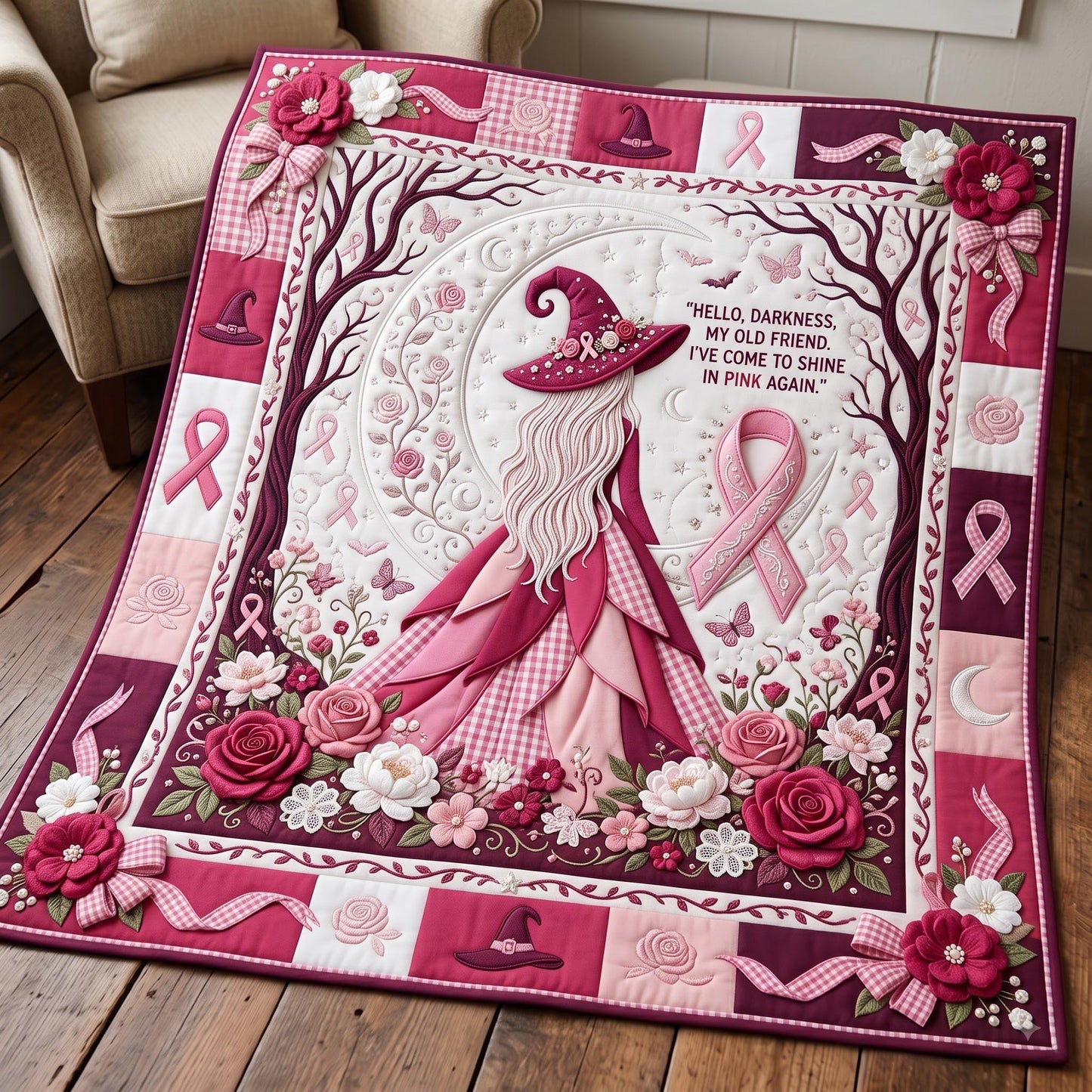 Ribbon Guardian Quilted Blanket GFTOMA13995