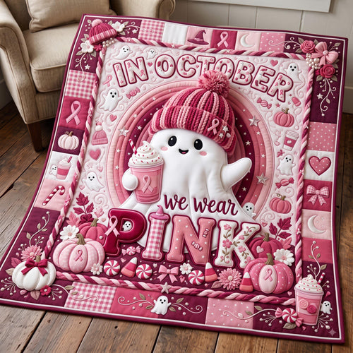 Pink Ghost Quilted Blanket GFTOMA13997