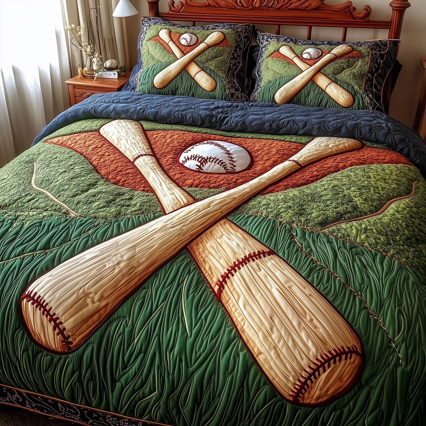 Home Run 3-Piece Quilted Bedding Set GFTOMA1401