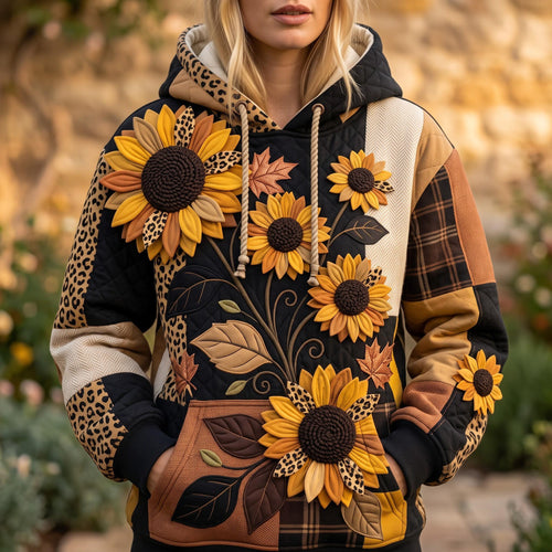 Sunflower Patchwork Hoodie GFTOMA14012