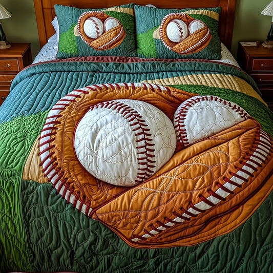 Home Run 3-Piece Quilted Bedding Set GFTOMA1404