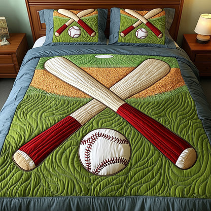 Baseball 3-Piece Quilted Bedding Set GFTOMA1408