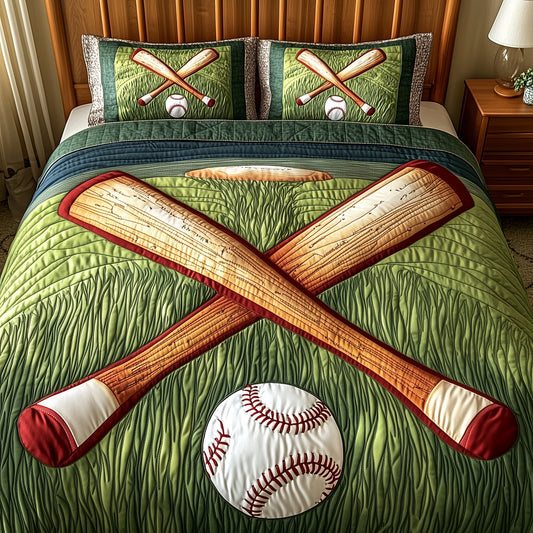 Baseball 3-Piece Quilted Bedding Set GFTOMA1409