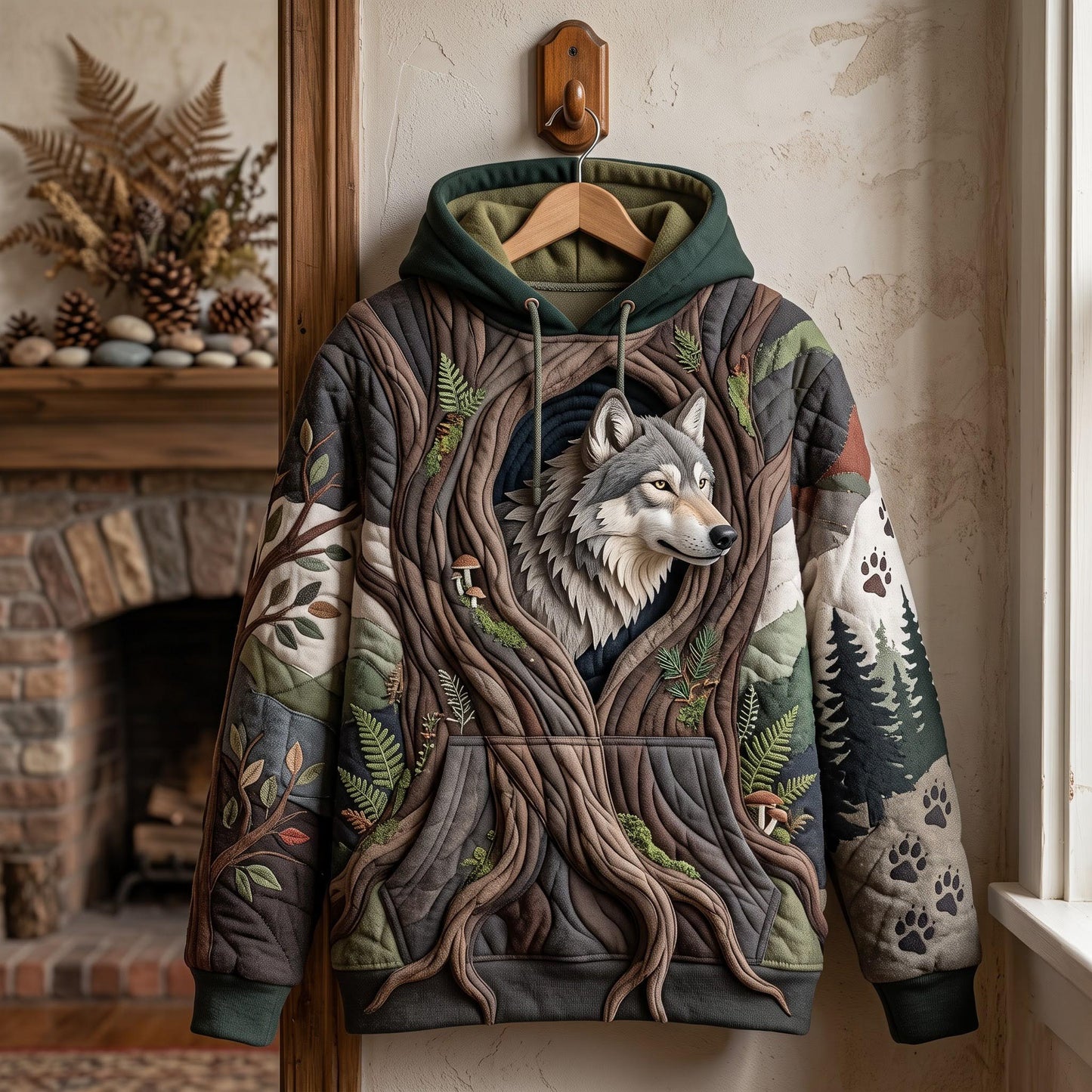 Woodland Wolf Hoodie GFTOMA14093