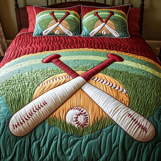 Baseball 3-Piece Quilted Bedding Set GFTOMA1410