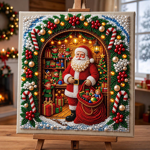 Santa Christmas DIY Diamond Pearl Art Kit GFTOMA14207