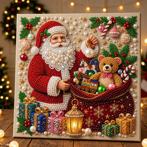 Santa Christmas DIY Diamond Pearl Art Kit GFTOMA14211