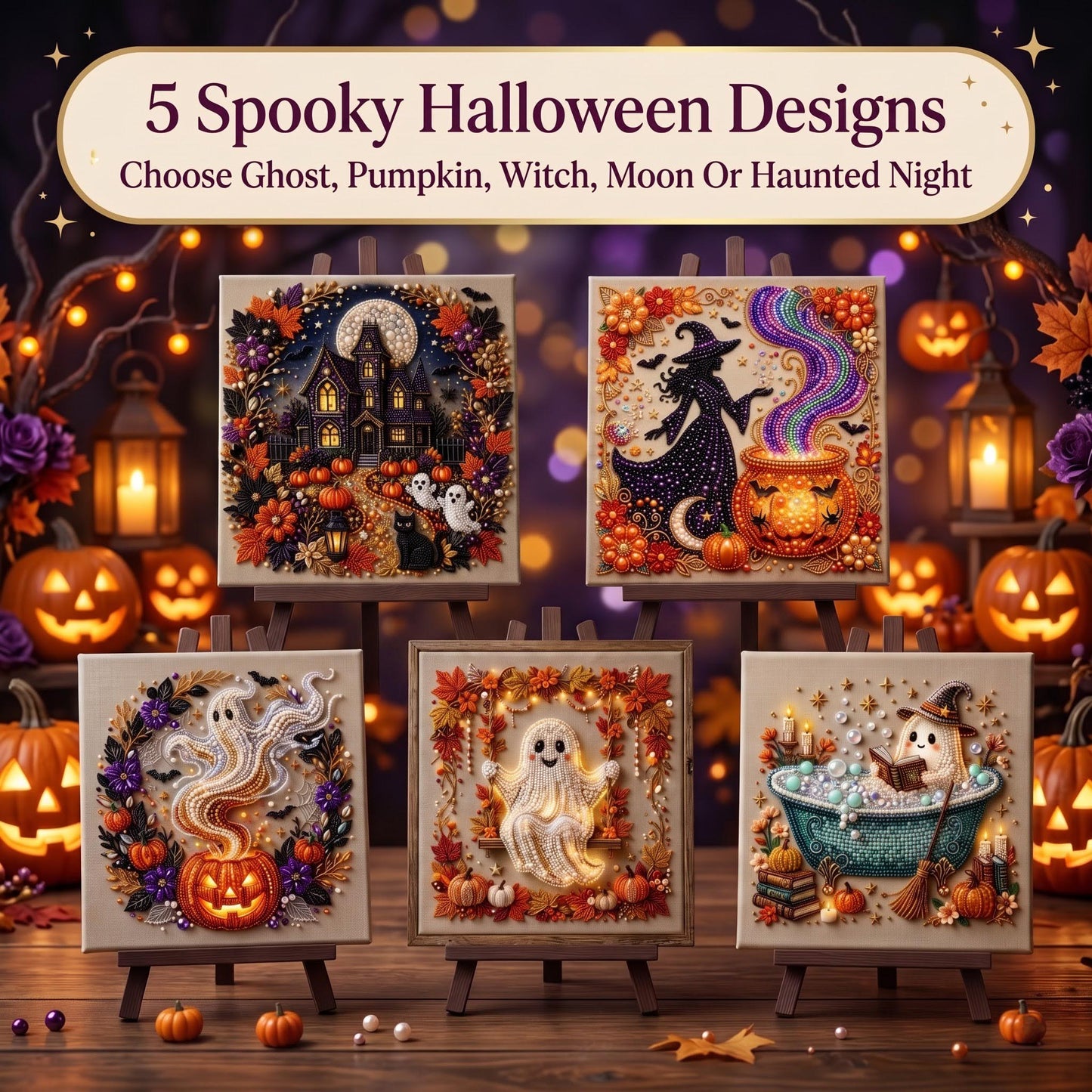 🔥 EARLY HALLOWEEN SALE 49% OFF - Halloween Ghost DIY Diamond Pearl Art Kit