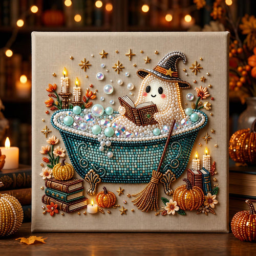 Halloween Ghost DIY Diamond Pearl Art Kit GFTOMA14215