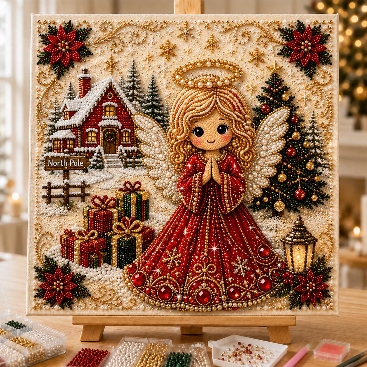 Christmas Angel DIY Diamond Pearl Art Kit GFTOMA14219
