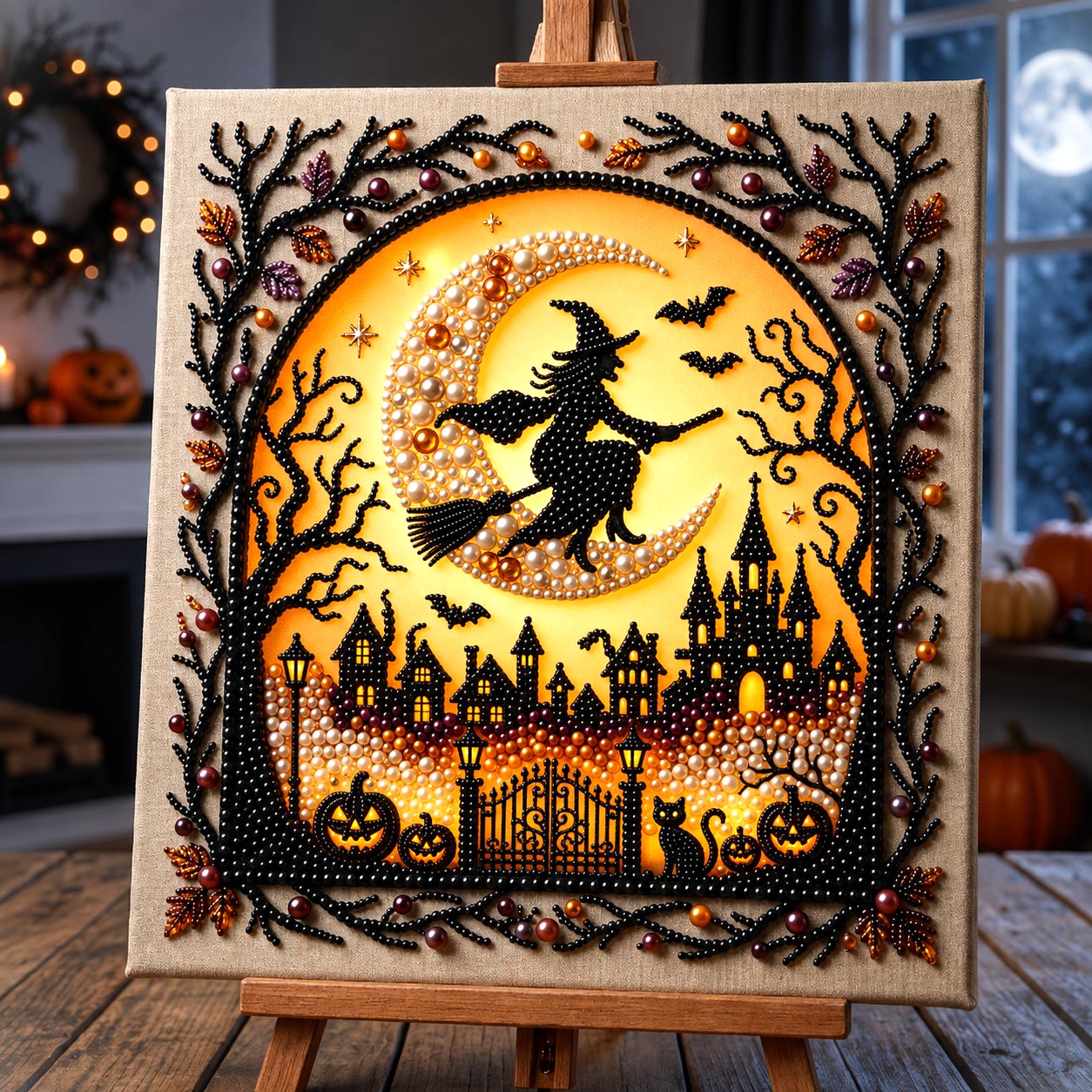 🔥 EARLY HALLOWEEN SALE 49% OFF - Halloween Ghost DIY Diamond Pearl Art Kit GFTOMA14238