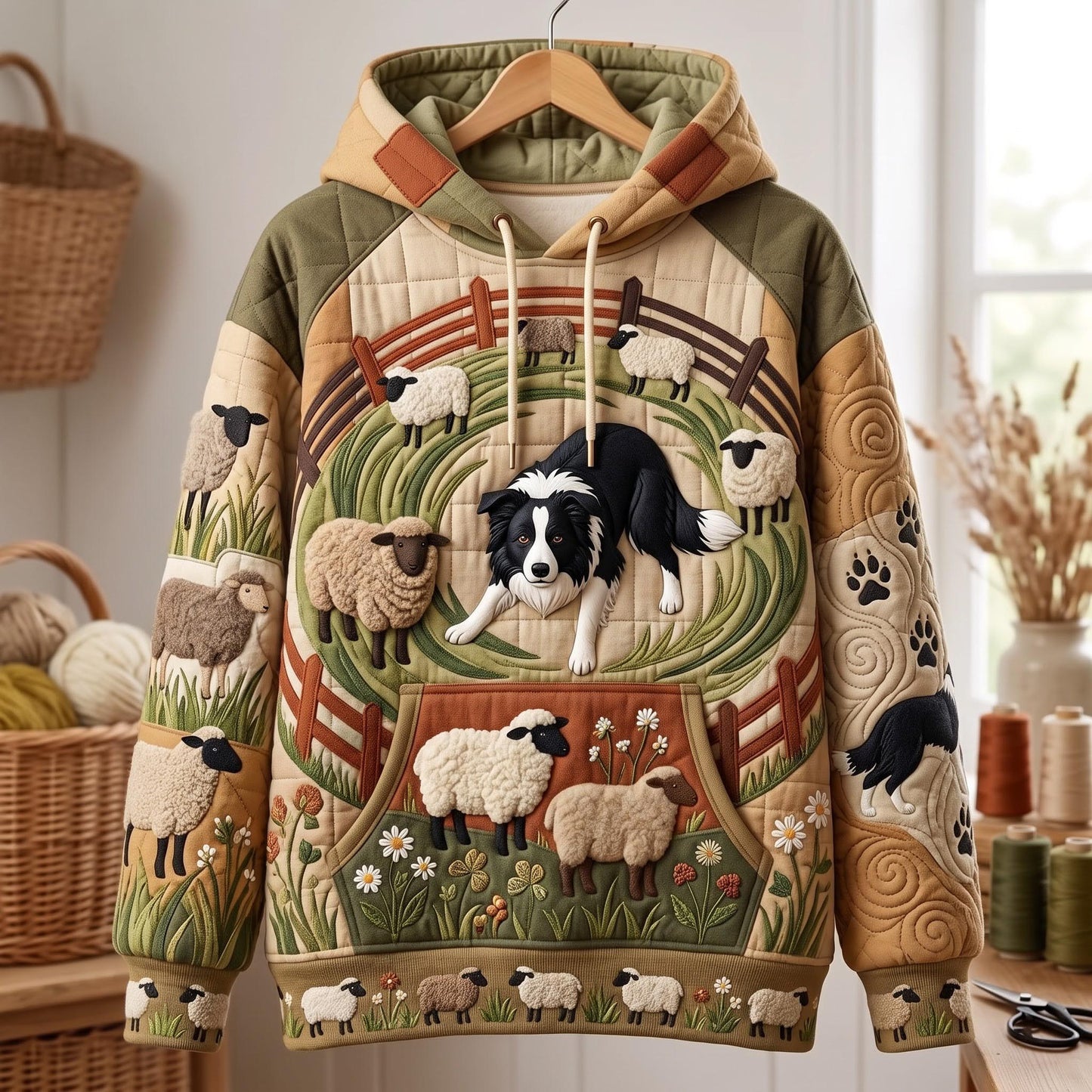 Farm Border Collie Hoodie GFTOMA14248