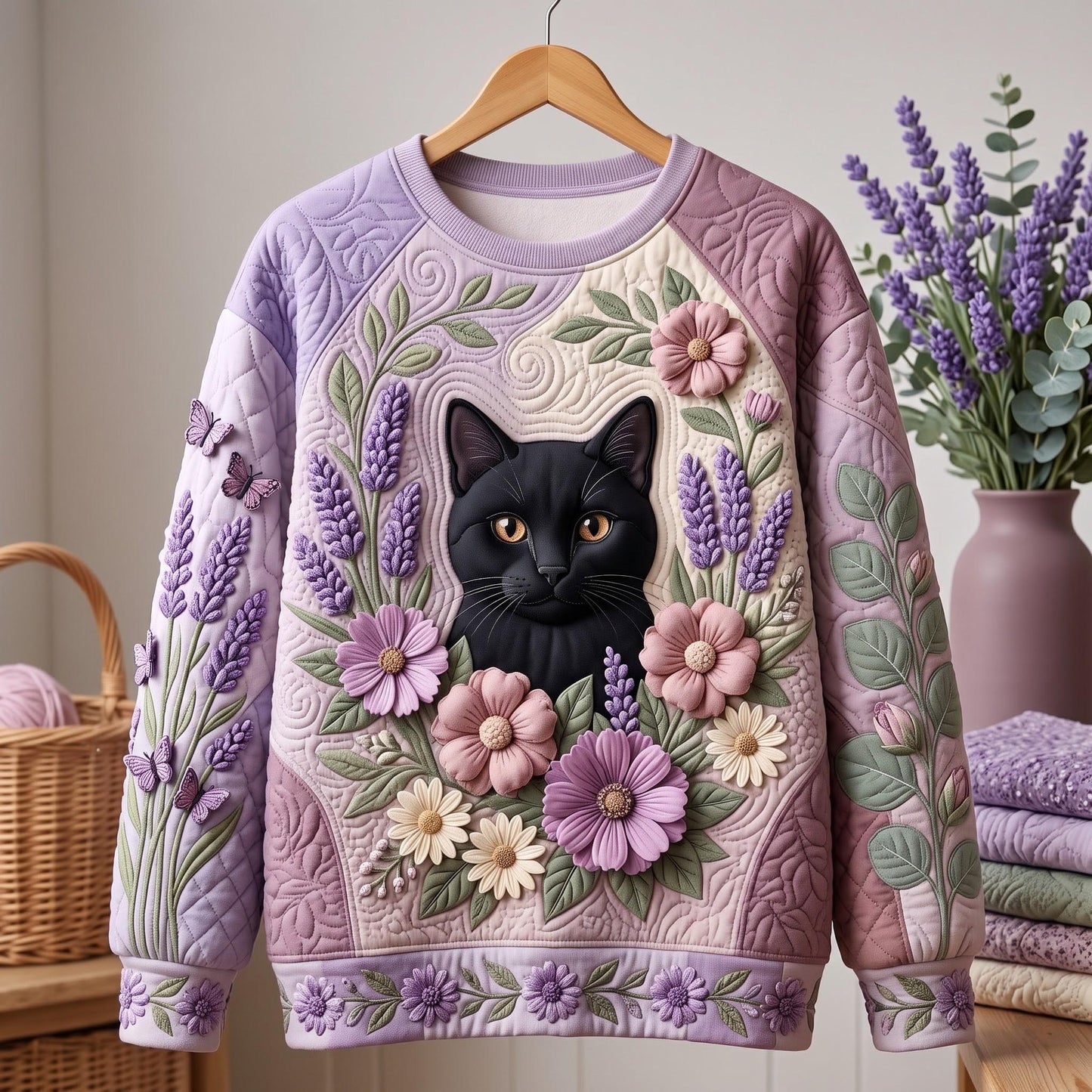 Black Cat Garden Sweatshirt GFTOMA14270