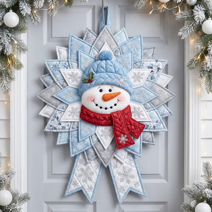 Snowman Star Custom Shape Quilted Door Hanger GFTOMA14368
