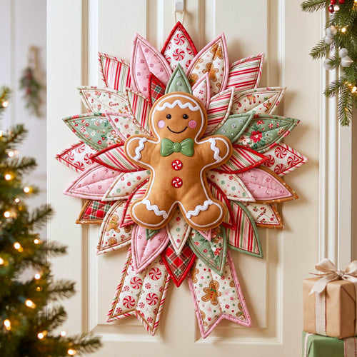 Gingerbread Star Custom Shape Quilted Door Hanger GFTOMA14369
