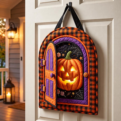 Spooky Pumpkin Custom Shape Quilted Door Hanger GFTOMA14390