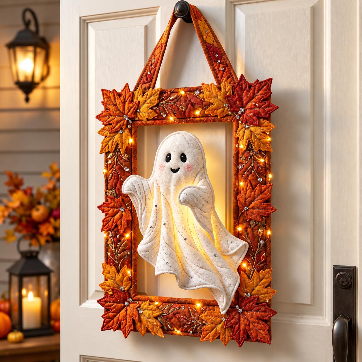 Autumn Ghost Custom Shape Quilted Door Hanger GFTOMA14393