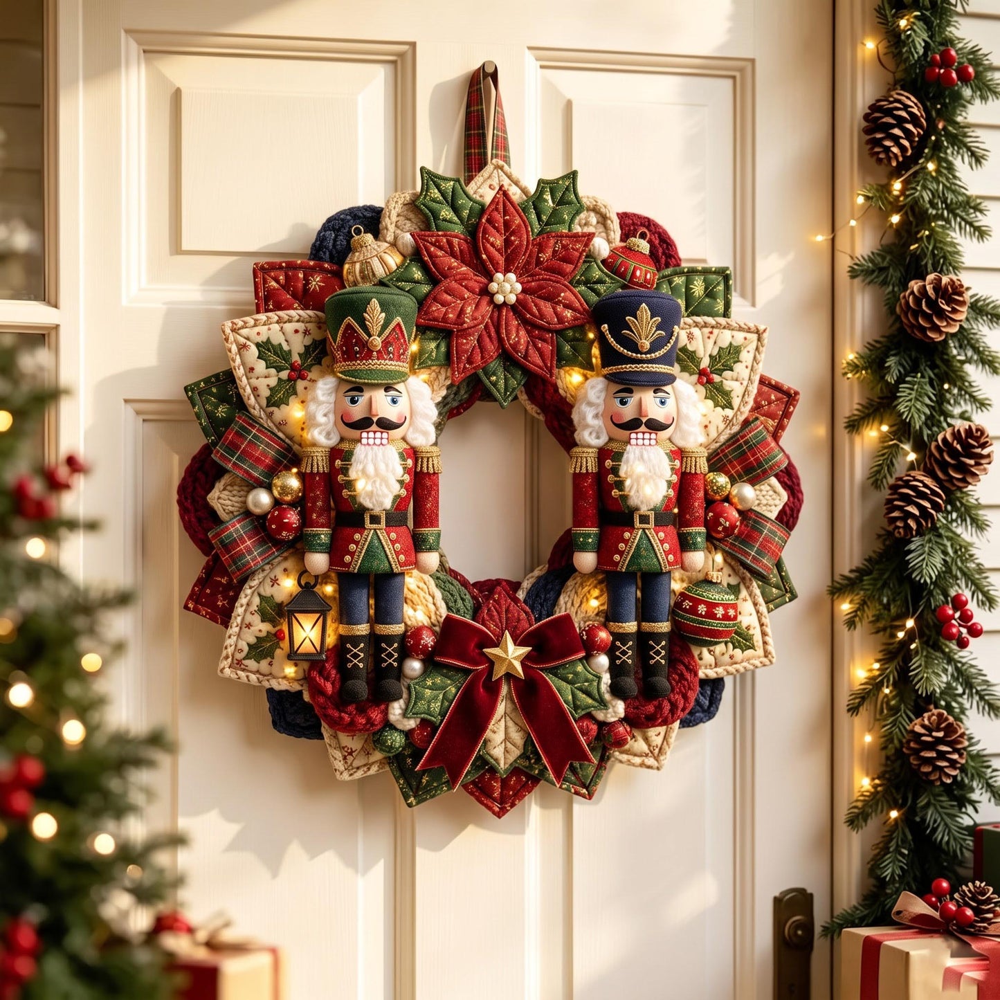 Christmas Nutcracker Custom Shape Quilted Door Hanger GFTOMA14394