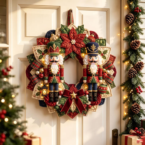 Christmas Nutcracker Custom Shape Quilted Door Hanger GFTOMA14394