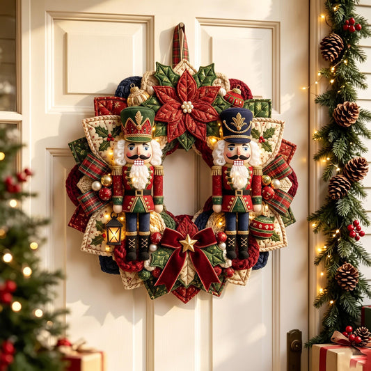 Christmas Nutcracker Custom Shape Quilted Door Hanger GFTOMA14394