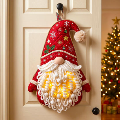 Santa Gnome Custom Shape Quilted Door Hanger GFTOMA14396