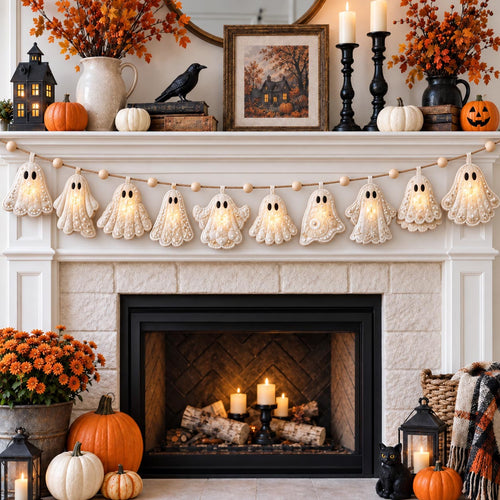 Haunted Ghost Custom Shape Quilted Garland GFTOMA14451