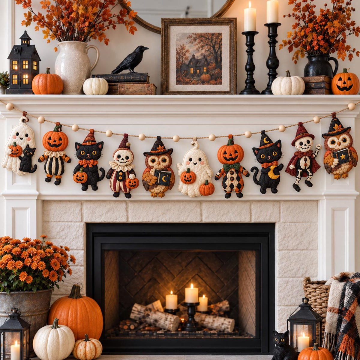 Halloween Parade Custom Shape Quilted Garland GFTOMA14484