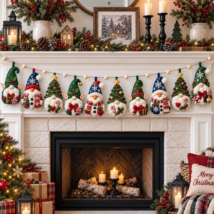 Christmas Snowman Custom Shape Quilted Garland GFTOMA14491