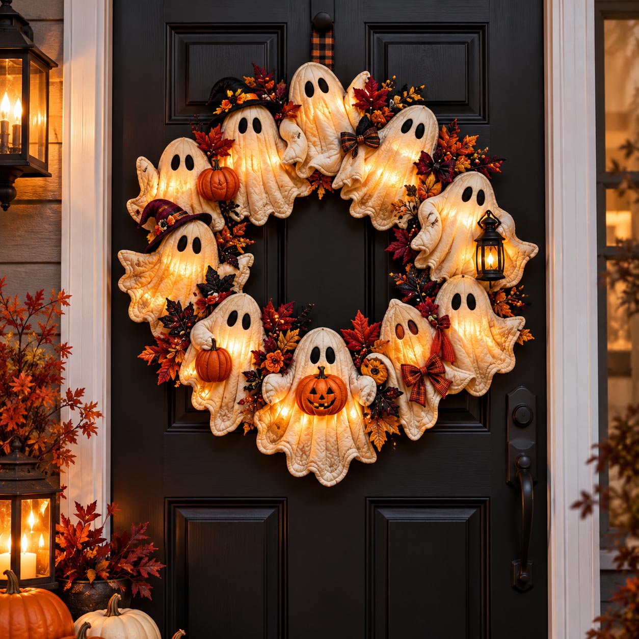 Ghost Halloween Custom Shape Quilted Door Hanger GFTOMA14498