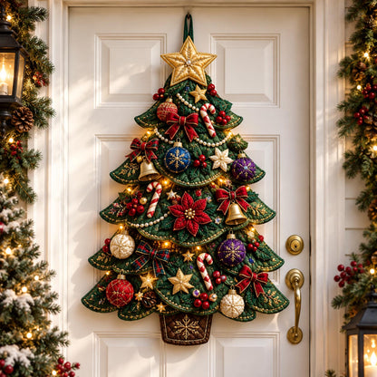 Christmas Tree Custom Shape Quilted Door Hanger GFTOMA14507