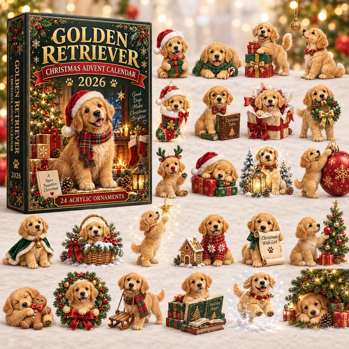 Golden Retriever Christmas Advent Calendar 2026 GFTOMA14562