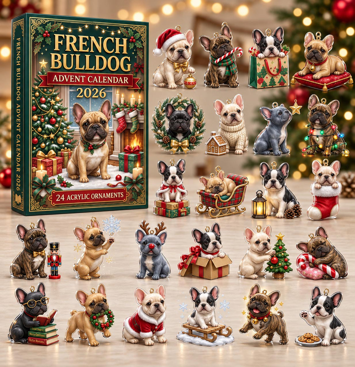 French Bulldog Christmas Advent Calendar 2026 GFTOMA14564