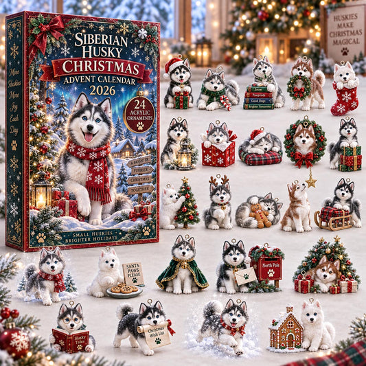 Siberian Husky Christmas Advent Calendar 2026 GFTOMA14567