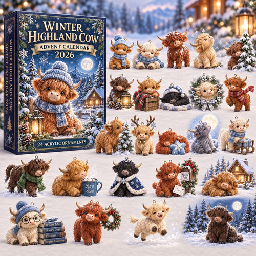 Winter Highland Cow Advent Calendar 2026 GFTOMA14568