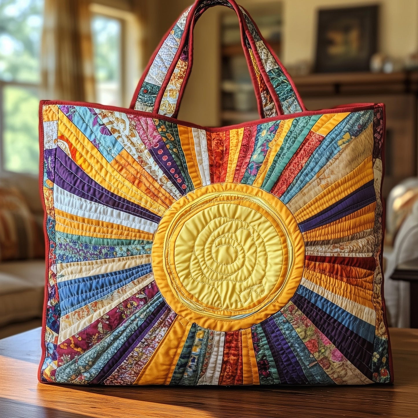 Hippie Sun Quilted Tote Bag GFTOMA1462