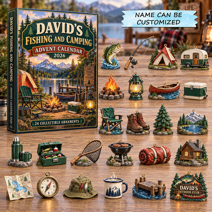 Personalized Fishing Camping Advent Calendar 2026 QTCUZ GFTOMA14640