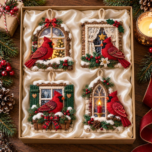 Cardinal Window Felt Ornament Gift Set GFTOMA14704