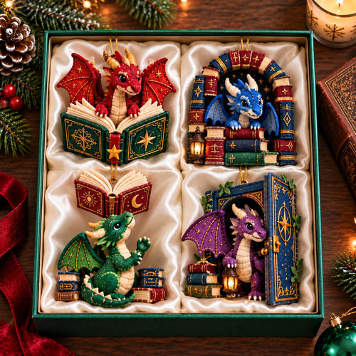 Book Dragon Felt Ornament Gift Set GFTOMA14708
