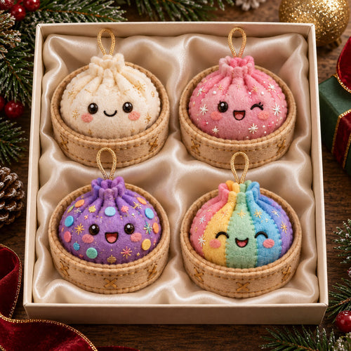 Pastel Dumpling Felt Ornament Gift Set GFTOMA14714