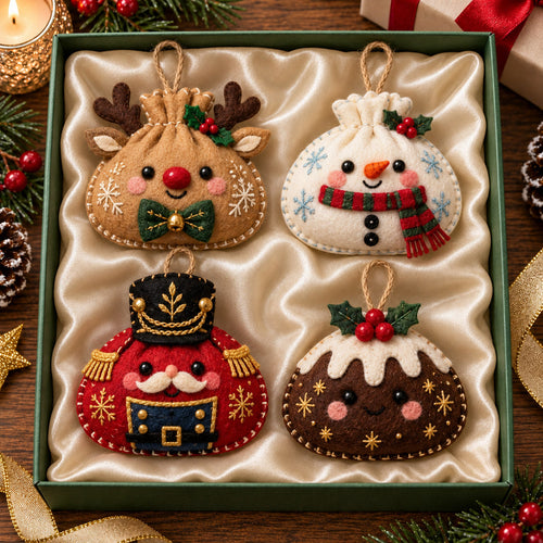 Christmas Dumpling Felt Ornament Gift Set GFTOMA14716